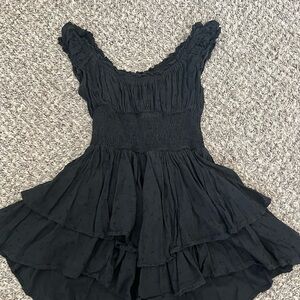 Princess Polly Black Ruffled Dress